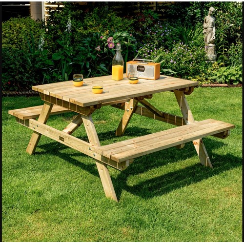 613 - 1 x Barnestowne wooden picnic bench RRP £169