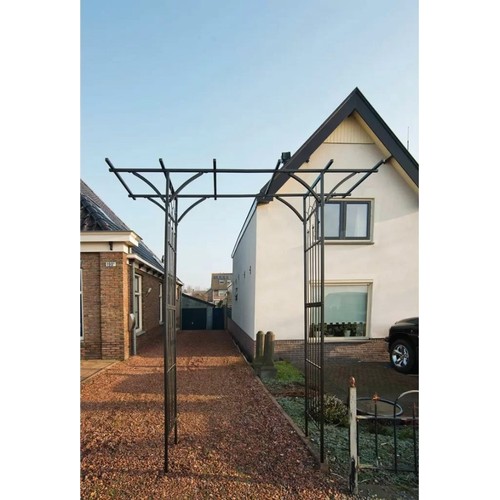 577 - 1 x Nature Garden black metal garden arch approx 114 x 66 x 232cm RRP £227