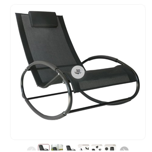 516 - 1 x Outsunny rocking chair sun lounger RRP £59