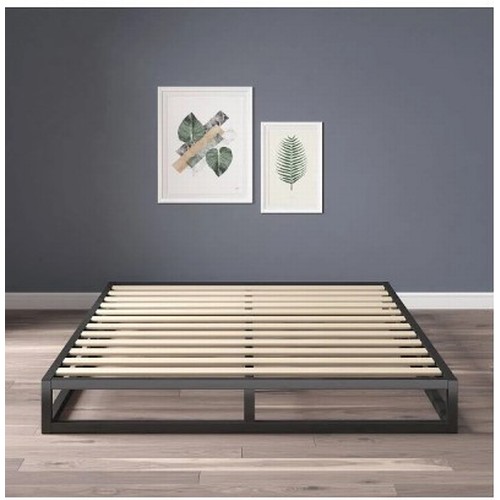 518 - 1 x Metal Platform Bed  Boxed, requires assembly and no mattress is included