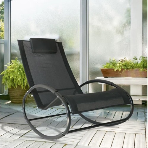 555 - 1 x Outdoor Aalicia rocking metal chair RRP £85