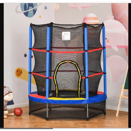 534 - 1 x Hawkinge / Upper Bounce 55 inch above ground trampoline and enclosure set RRP £86