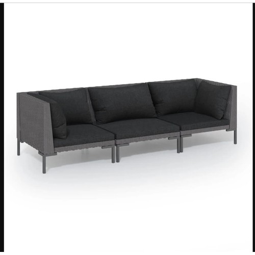 537 - 1 x Amarjit 210cm wide outdoor garden sofa with cushions RRP £279