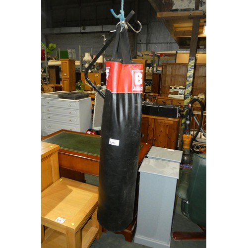 2271 - 1 x BBE punch bag with a metal screw to wall hanging bracket