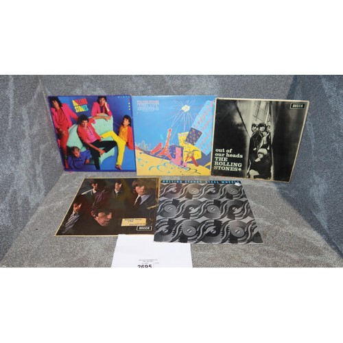 2695 - A quantity of various Rolling Stones records, please see pictures for more details