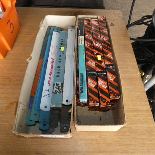 5123 - 2 boxes containing a quantity of various hack saw blades