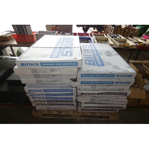 5130 - 1 pallet containing a quantity of Binks disposable spray booth filters