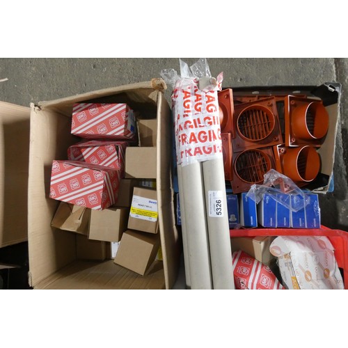 5326 - 1 pallet containing a quantity of various mainly electrical related items. Not practical to list in ... 