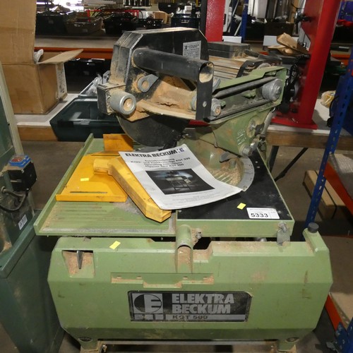 5333 - 1 x Elektra Beckum KGT500 flip over saw 240v