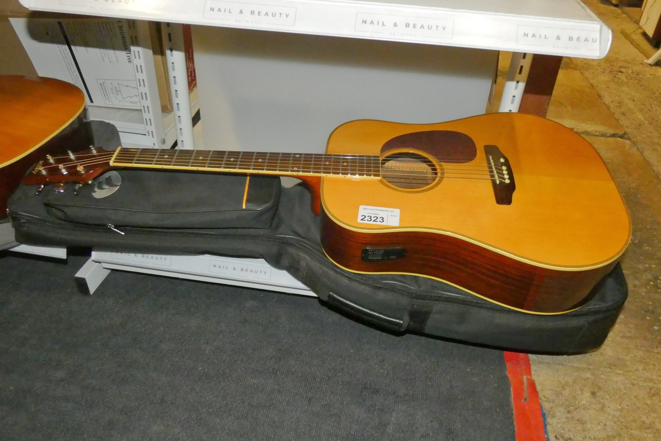 Ashton acoustic guitar with built in tuner hotsell
