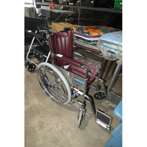 2059 - 1 x Invacare Carters folding wheelchair