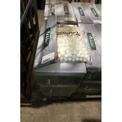 2083 - 3 x boxes of Tomahawk Classic 68 caliber paintballs - each box contains approx 2000 paint balls