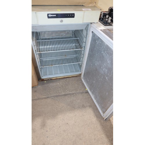 1104 - A commercial under counter fridge by Gram with stainless steel door, approx 60x66cm - trade