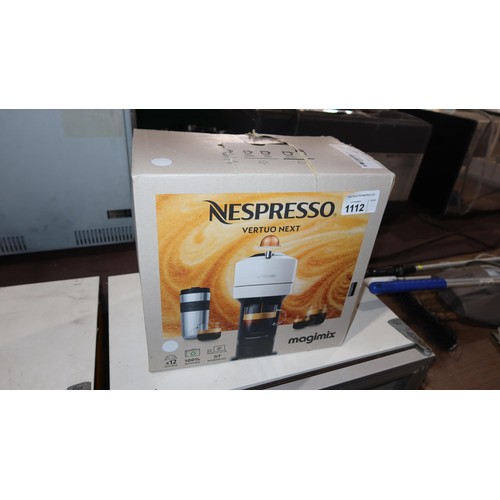 1112 - A Nespresso Vertuo Next capsule coffee machine, with Bluetooth by Magimix boxed, appears unused - tr... 