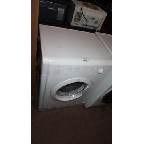 1118 - An under counter tumble dryer by Indesit type IDV-75 7kg - trade. Tested Working