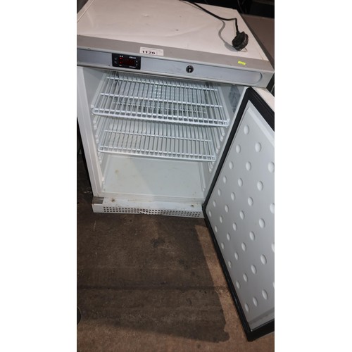 1126 - A commercial under counter fridge by Valera - trade. Tested Working