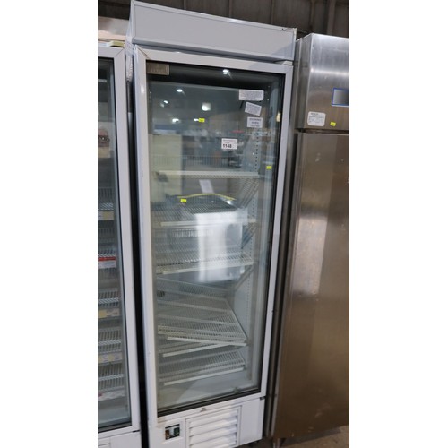 1148 - A commercial single door display fridge by Lowe type 04 - trade