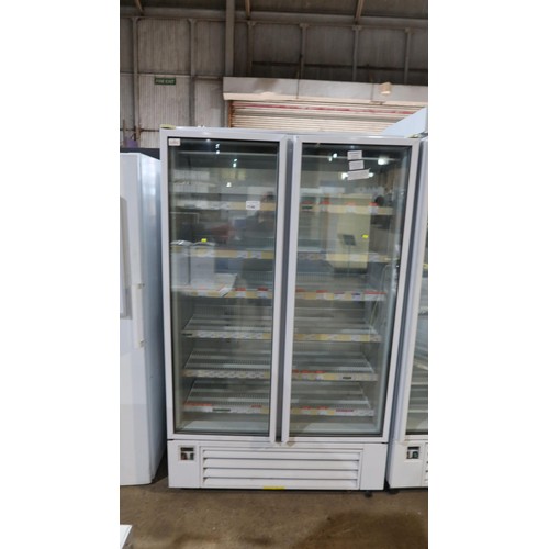 1149 - A commercial 2 door display fridge by Lowe type G6 - trade. Tested Working