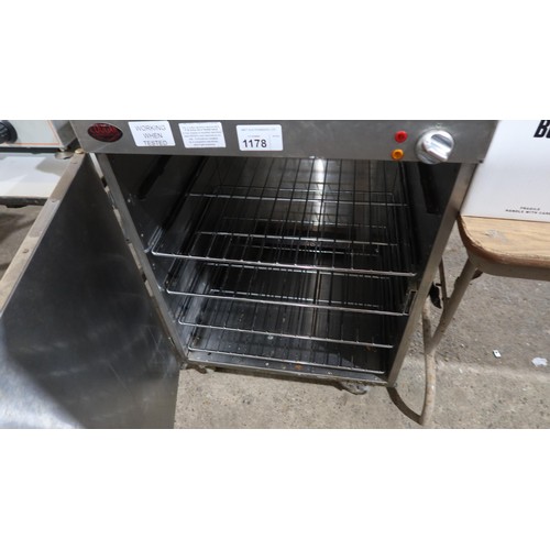 1178 - A commercial stainless steel heated cabinet by Cougar - trade