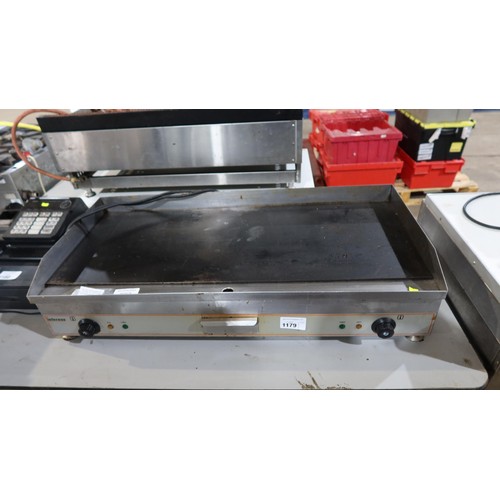 1179 - A large counter top griddle by Infernus approx 100x50cm 240v - trade