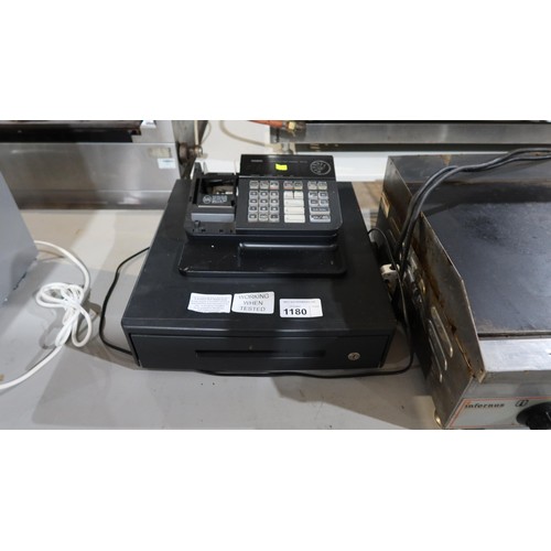 1180 - A Casio cash register, missing it's receipt lid - trade. Tested Working