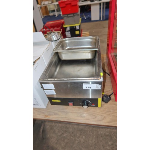 1174 - A commercial stainless steel counter top Bain Marie by Buffalo - trade