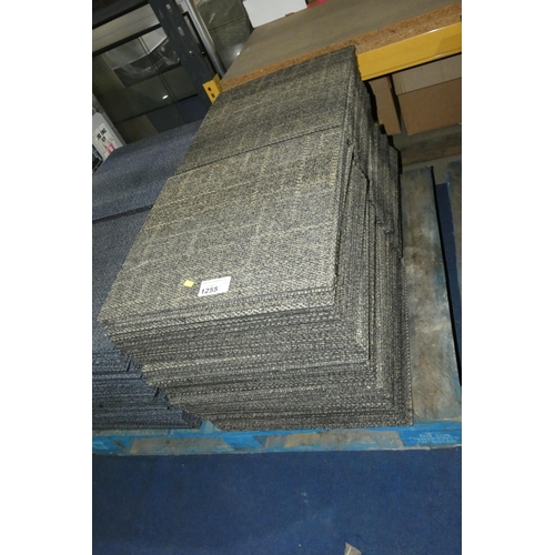 1255 - A quantity of approx 200 brown & cream patterned carpet tiles approx 50x50cm