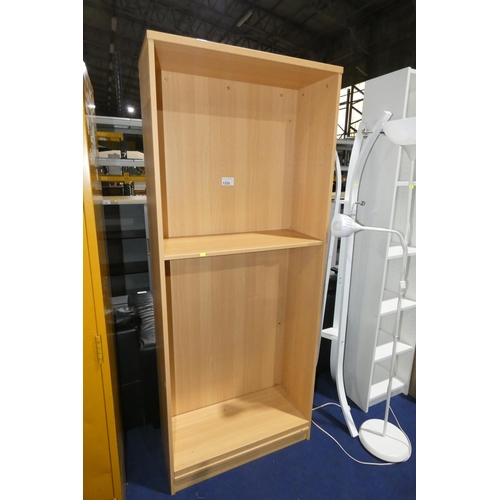 1325 - A wood effect bookcase approx 80x196cm