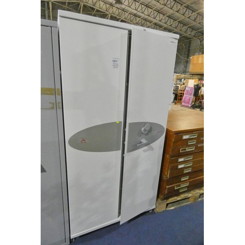 1277 - A white heavy duty fire safe by phoenix, Fs1610 series, key in auction office