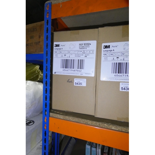 5435 - 1 box containing 120 x 3M Aura masks type GT-5000-7313-2