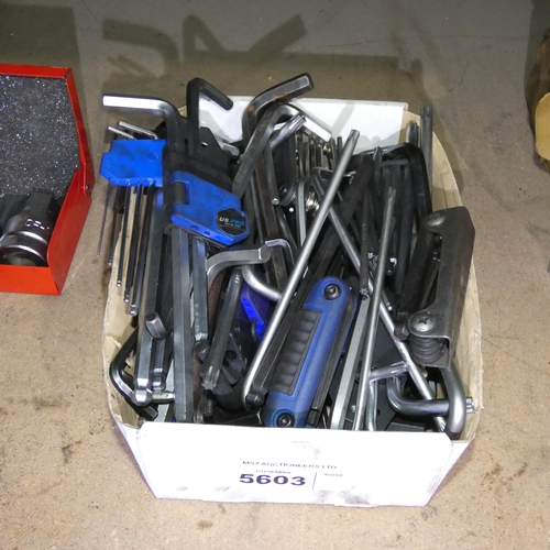 5603 - A quantity of various Allen keys