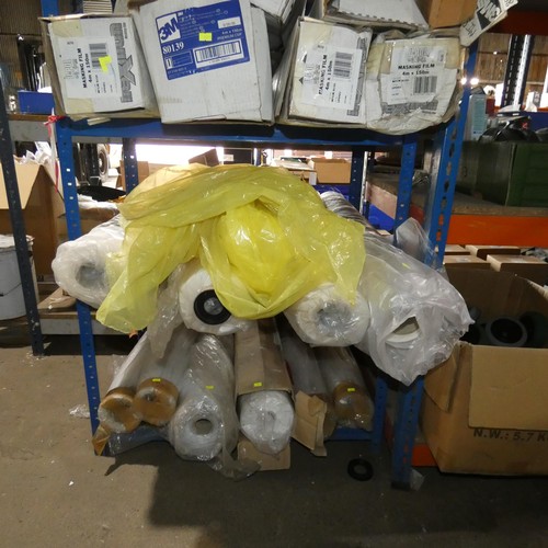 5434 - A quantity of various rolls of masking polythene film (for car spray painting)