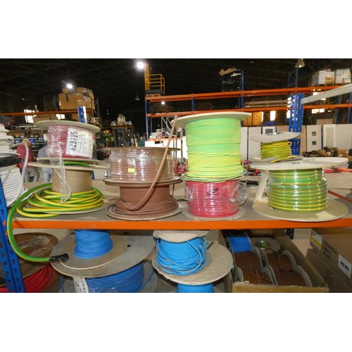 5947 - A quantity of various part rolls of electric cable. Not practical to list in detail so please view o... 