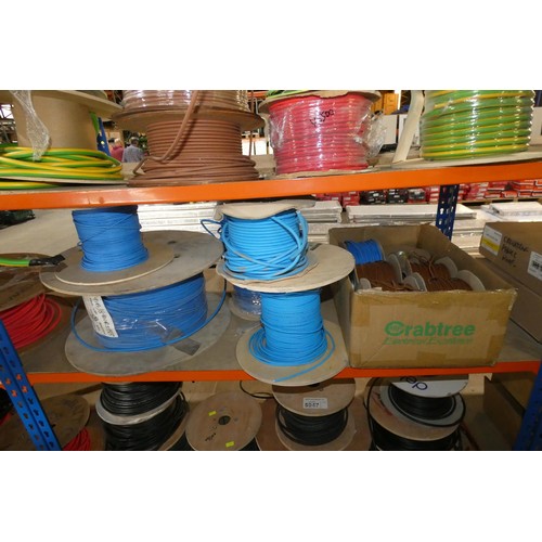 5947 - A quantity of various part rolls of electric cable. Not practical to list in detail so please view o... 