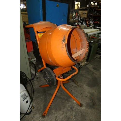 6199 - 1 x Belle Minimix 150 cement mixer with stand, 110v. Please note that no power lead is included