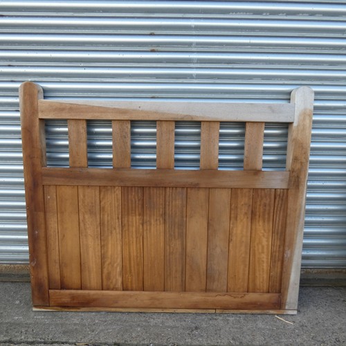 6319 - 1 hardwood (Iroko) gate measuring approx 146 x 120cm