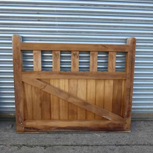 6320 - 1 hardwood (Iroko) gate measuring approx 146 x 120cm