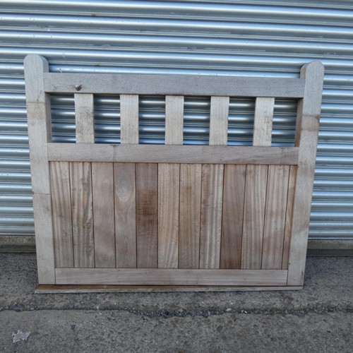 6321 - 1 hardwood (Iroko) gate measuring approx 146 x 120cm