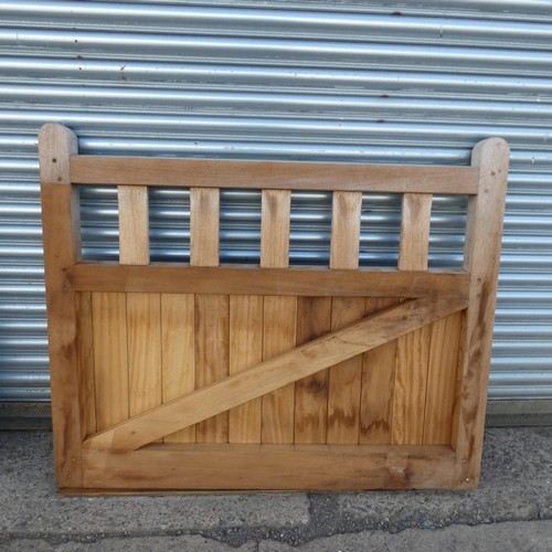 6321 - 1 hardwood (Iroko) gate measuring approx 146 x 120cm