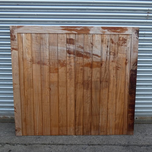 6322 - 1 hardwood (Iroko) gate measuring approx 168 x 150cm