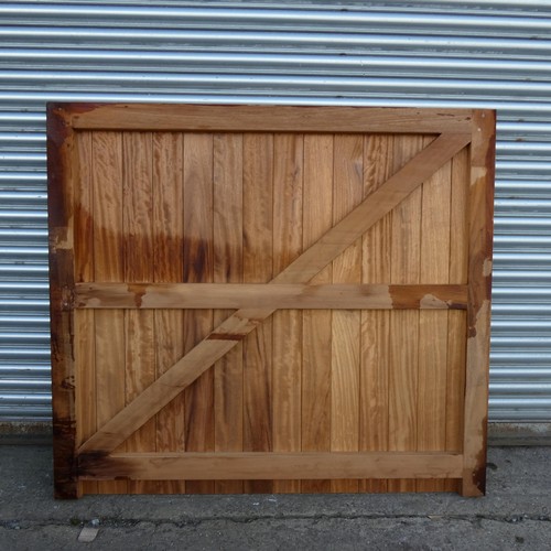 6322 - 1 hardwood (Iroko) gate measuring approx 168 x 150cm