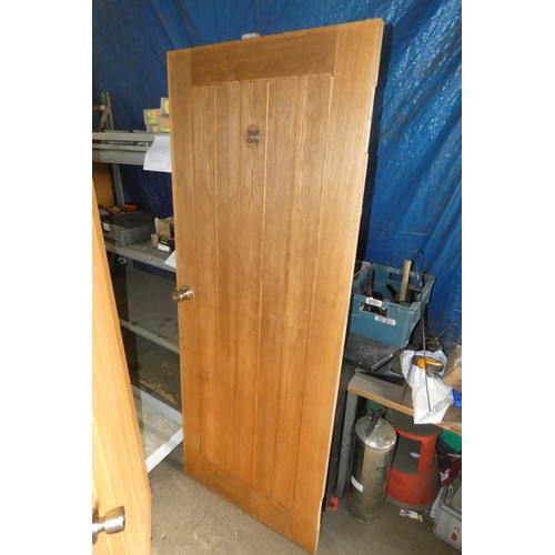 6127J - 2 doors fitted with hinges and handles, each measuring approx 76.5 x 197.5cm