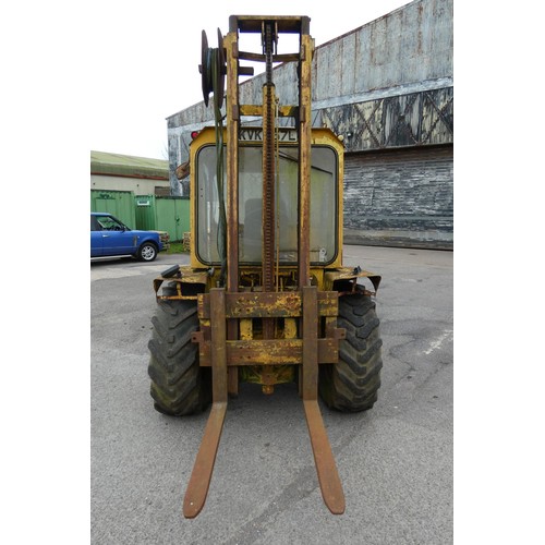 6241 - McCormick International Rough Terrain Overlander Forklift. Reg Q990 SDS and KVK 857L neither recogni... 