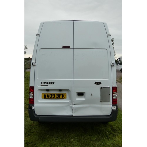 6247 - Ford Transit 115 T350M RWD Medium Wheelbase, High Roof Panel van, Reg: WA09 BFK, 01/03/2009, 6 spd M... 