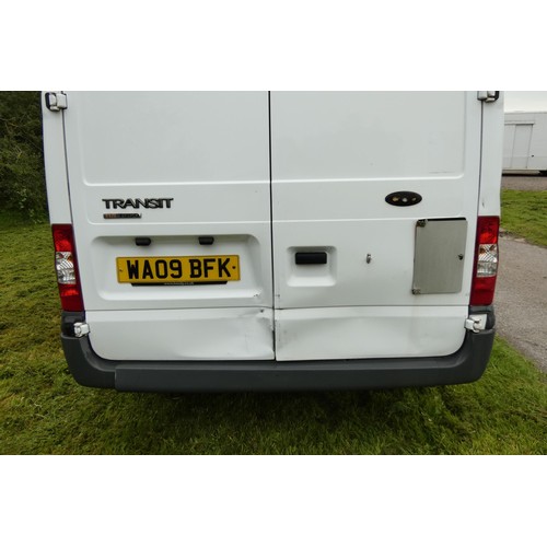 6247 - Ford Transit 115 T350M RWD Medium Wheelbase, High Roof Panel van, Reg: WA09 BFK, 01/03/2009, 6 spd M... 