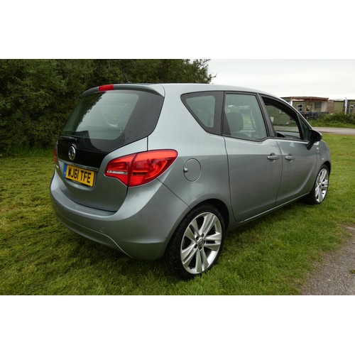 6245 - Vauxhall Meriva Excite MPV Silver, Reg WJ61 TFE, 21/11/2011, 5 spd manual petrol 1398cc, New MoT 24/... 