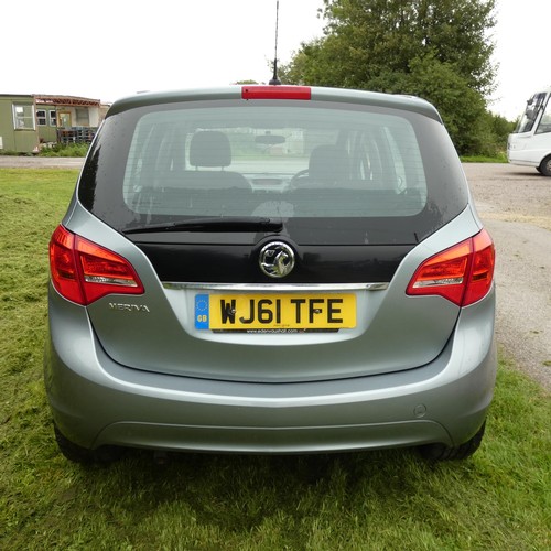 6245 - Vauxhall Meriva Excite MPV Silver, Reg WJ61 TFE, 21/11/2011, 5 spd manual petrol 1398cc, New MoT 24/... 