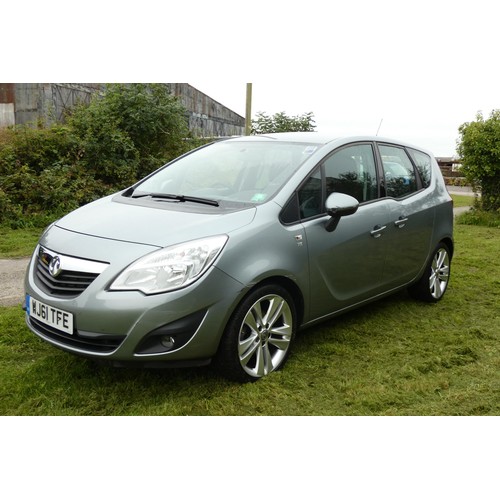 6245 - Vauxhall Meriva Excite MPV Silver, Reg WJ61 TFE, 21/11/2011, 5 spd manual petrol 1398cc, New MoT 24/... 