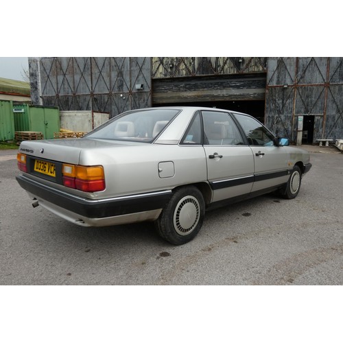 6244 - Audi 100 CD 4 dr saloon, silver, Reg: D336 VCF, 01/09/1986, Manual petrol 2226cc, Last MoT expired M... 