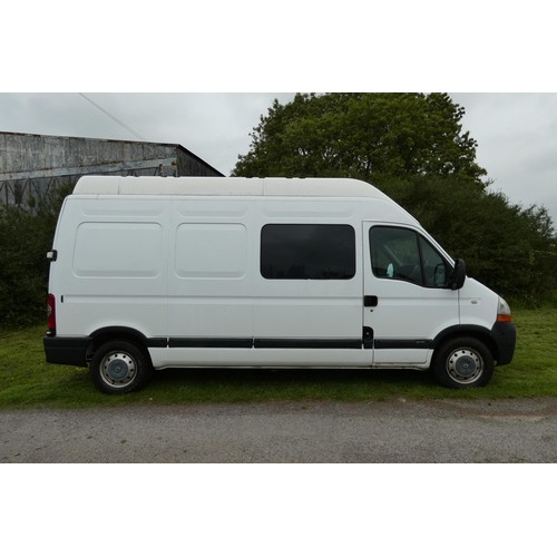 6248 - Renault Master LH35 DCI 120 LWB HiTop panel van White, Reg VO08 MOV, 23/05/2008, 6 spd manual diesel... 